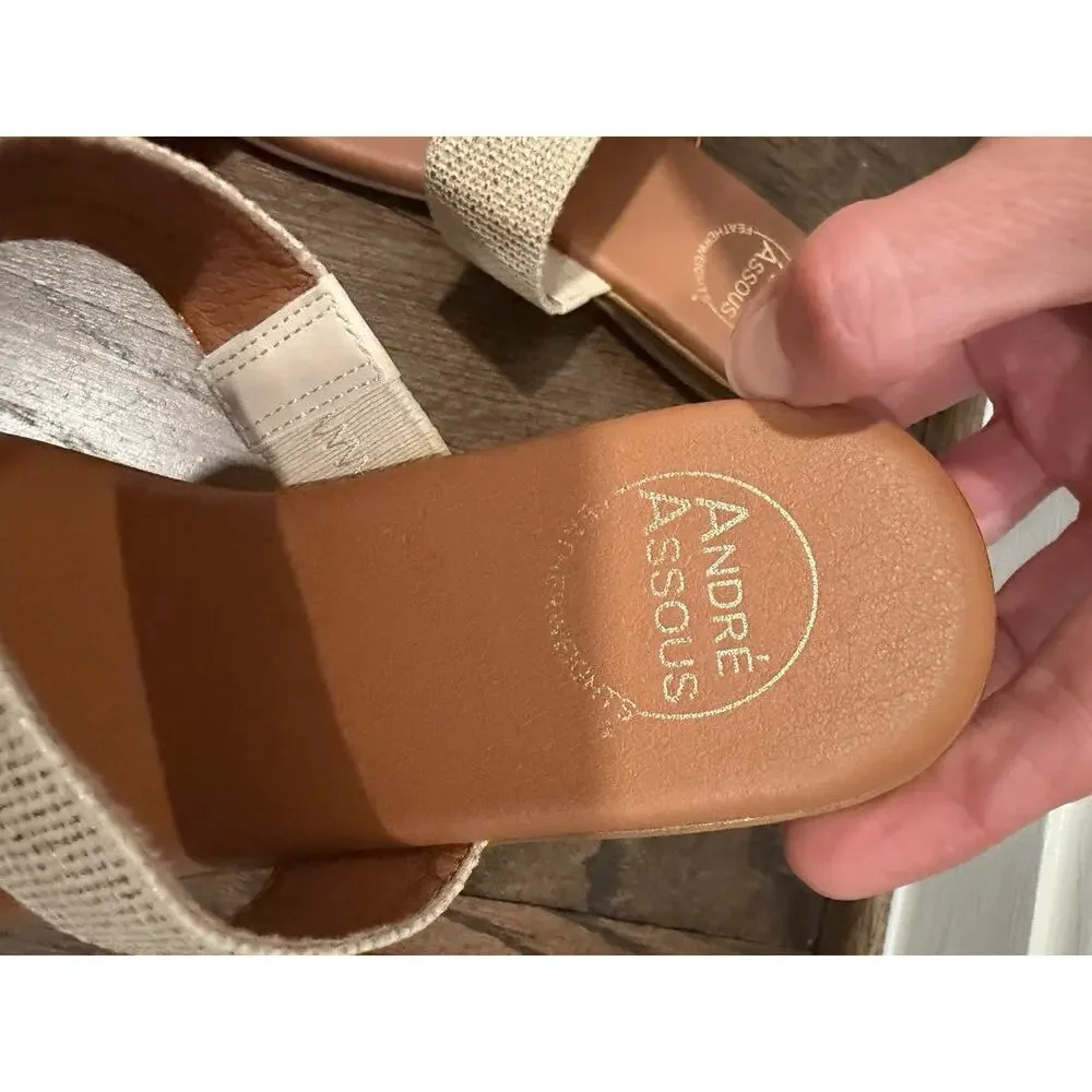 Andre Assous Women's Galia Sandal Natural Women's Sz 9 NEW - Picture 6 of 14